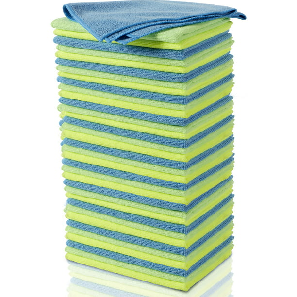 36 dark blue microfiber towels new cleaning cloths bulk 16x16 manufacturers sale 